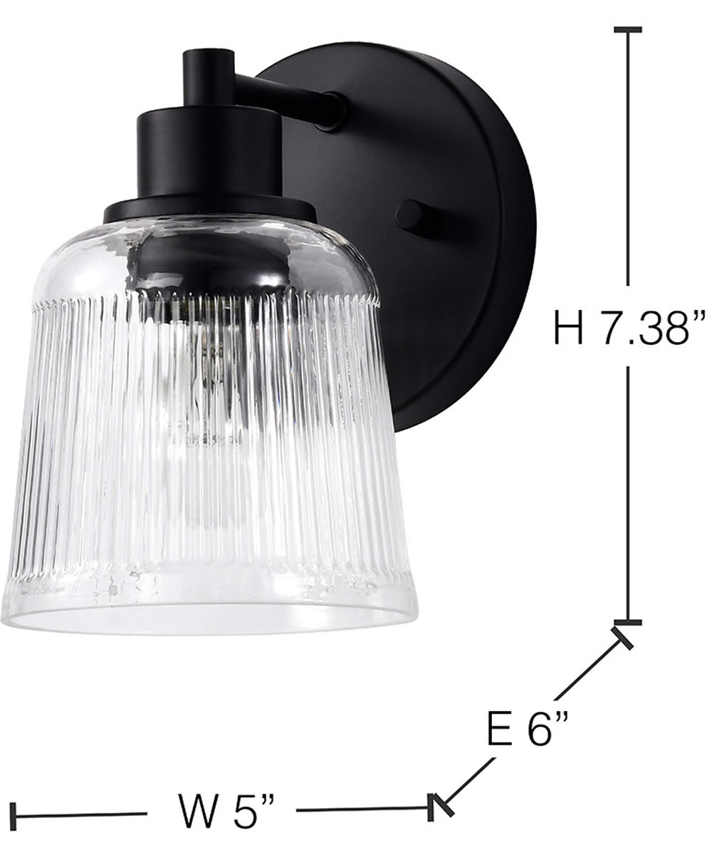 Grayson 1-Light Vanity & Wall Matte Black