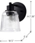 Grayson 1-Light Vanity & Wall Matte Black