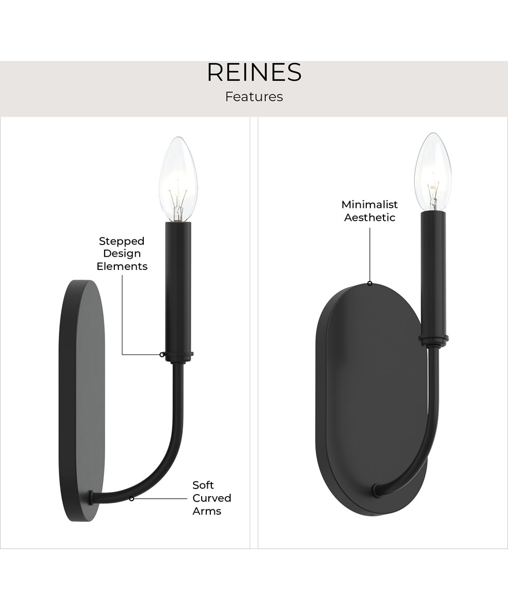 Reines 1-Light Wall Sconce Matte Black