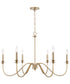 Weston 6-Light Chandelier Matte Brass