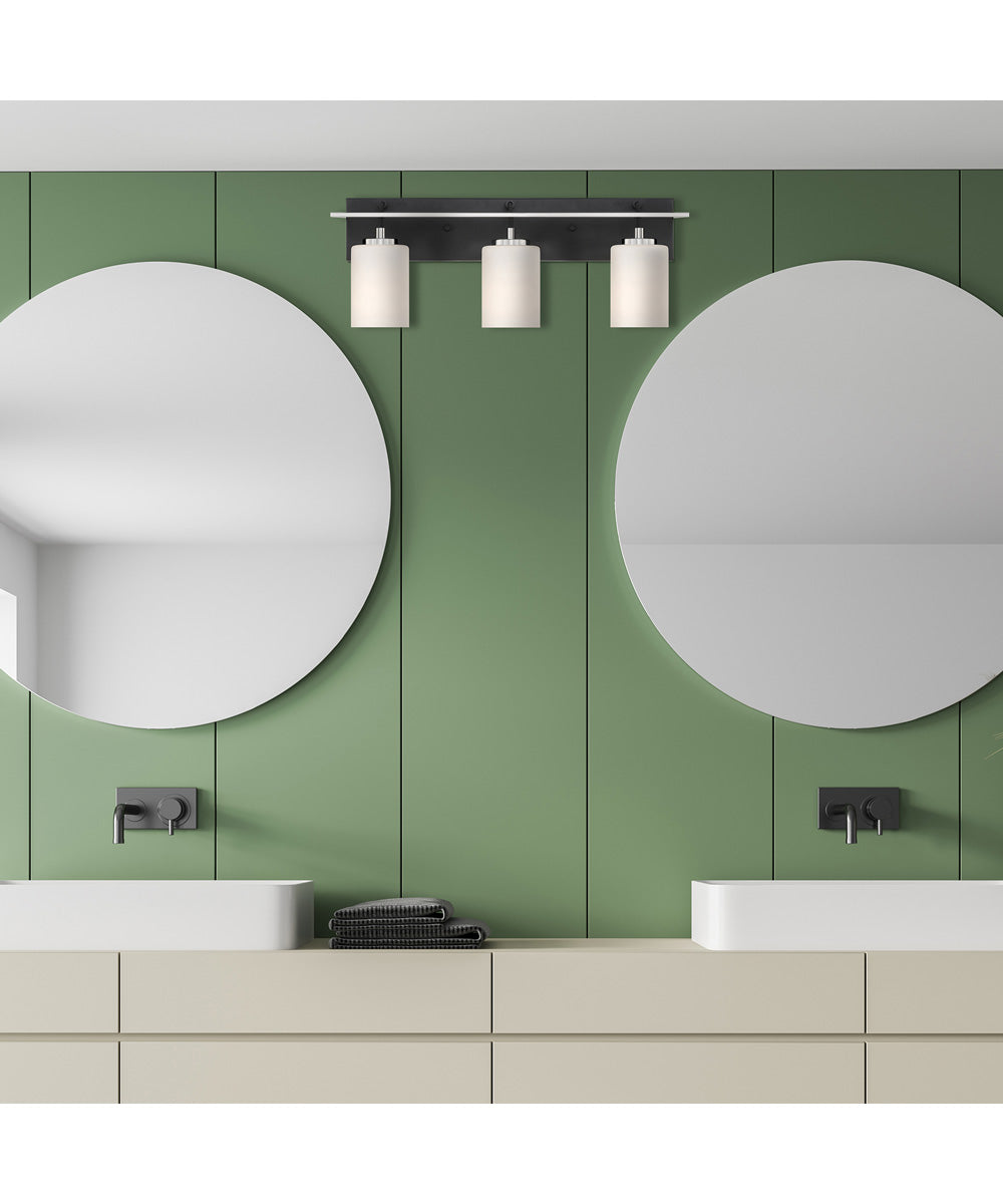 Prince St 3 Light Vanity Matte Black
