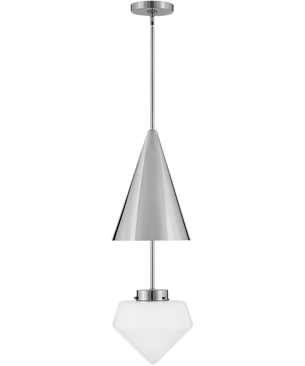 Betty 1-Light Small Pendant in Polished Nickel