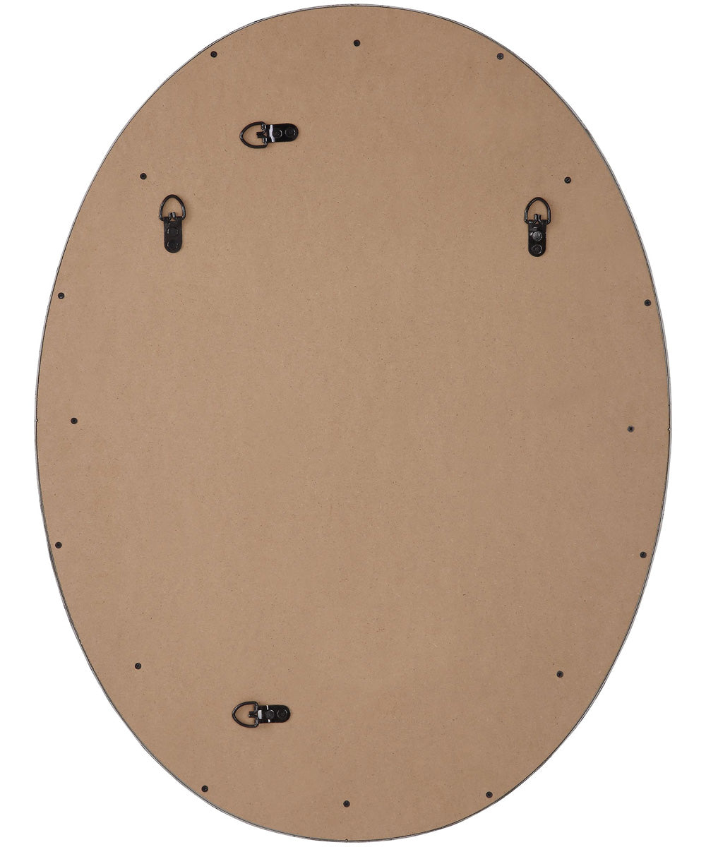 22x30" Wall Mirror Metallic Silver with Subtle Brown Antiquing