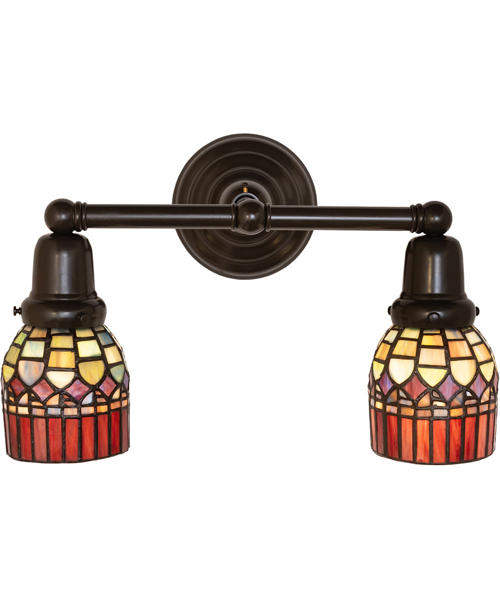 16" Wide Tiffany Candice 2 Light Wall Sconce