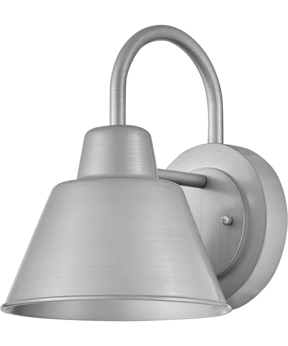Wes 1-Light Small Gooseneck Barn Light in Antique Brushed Aluminum
