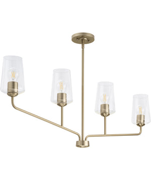 Celino 4-Light Linear Chandelier Champagne Bronze
