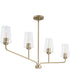 Celino 4-Light Linear Chandelier Champagne Bronze