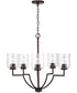 Carter 5-Light Chandelier Bronze