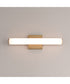 Rail 18 inch LED Bath Vanity 5CCT Natural Aged Brass