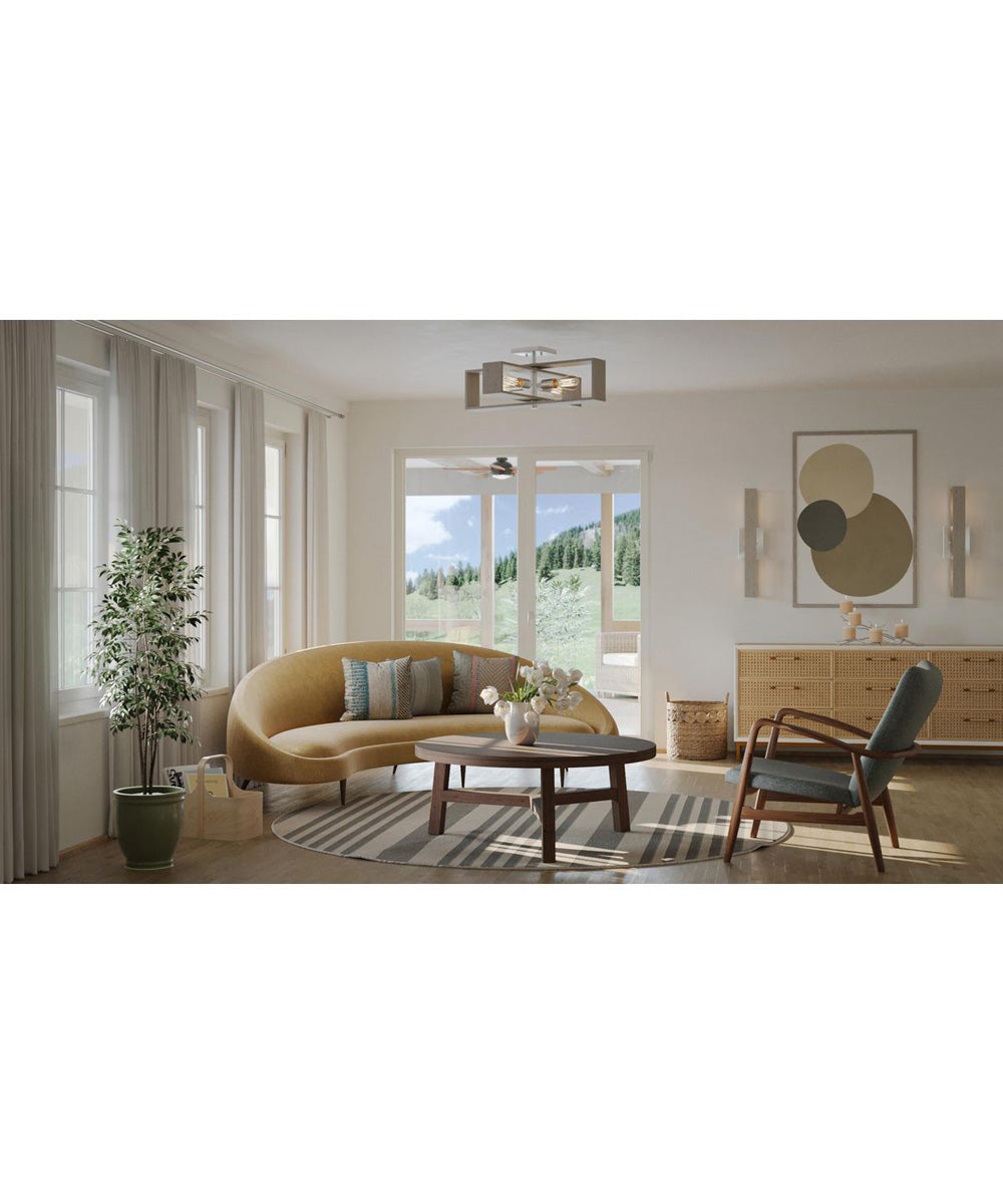 Boundary 2-Light Wall Bracket Brushed Nickel