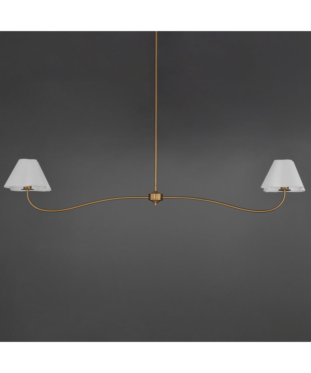 Saxon 2-Light Pendant Natural Aged Brass