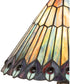 19" High Tiffany Jeweled Peacock Accent Lamp