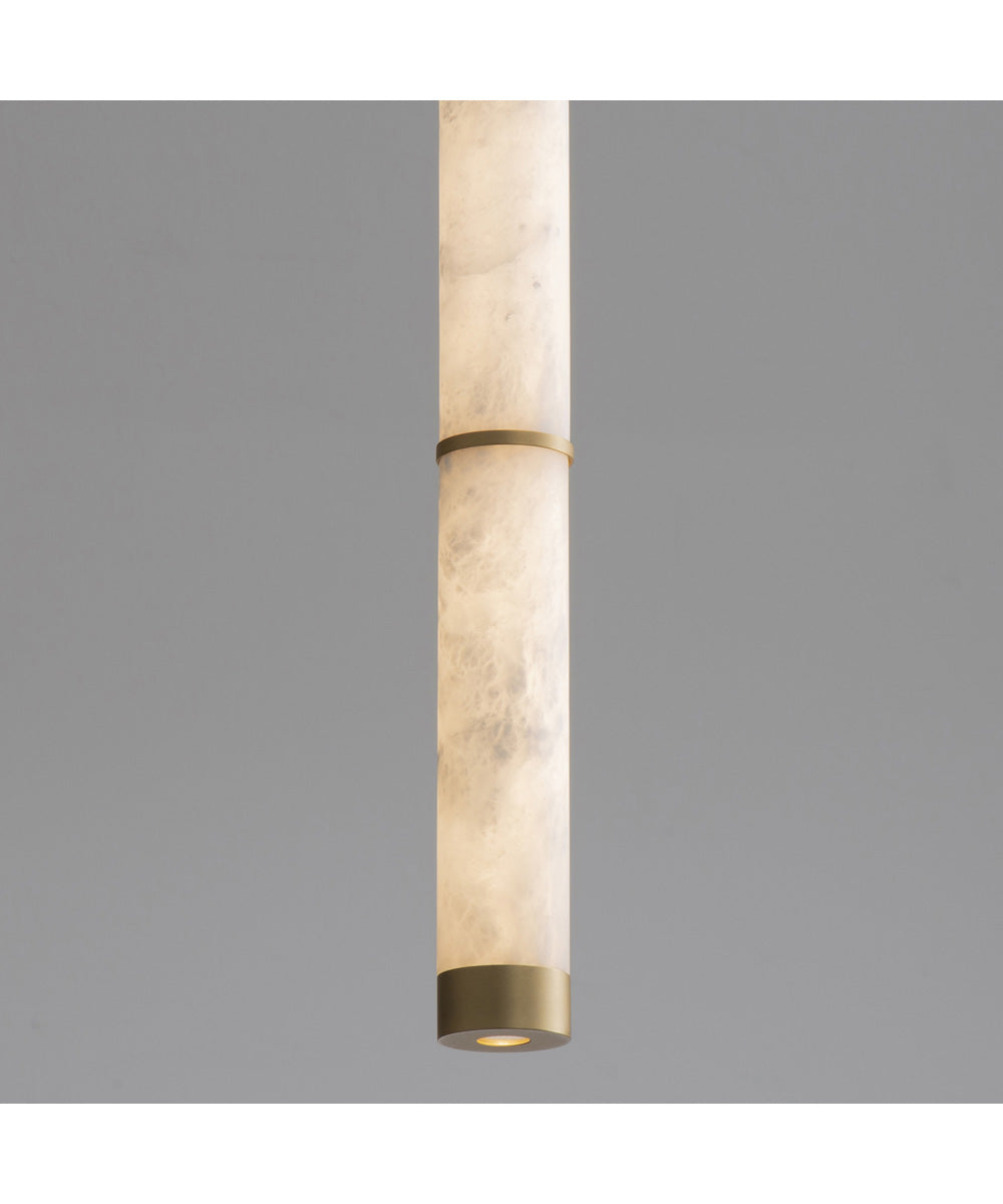 Aragon 17 inch LED Pendant White Alabaster / Gold