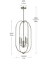 Reines 4-Light Foyer Pendant Brushed Nickel