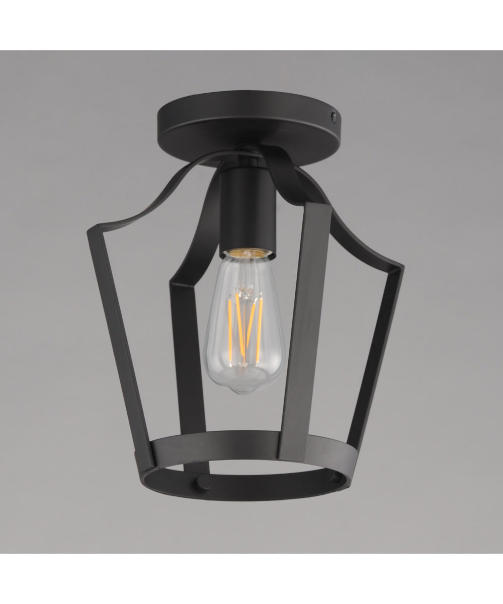 Arden Single Pendant / Semi Flush Black