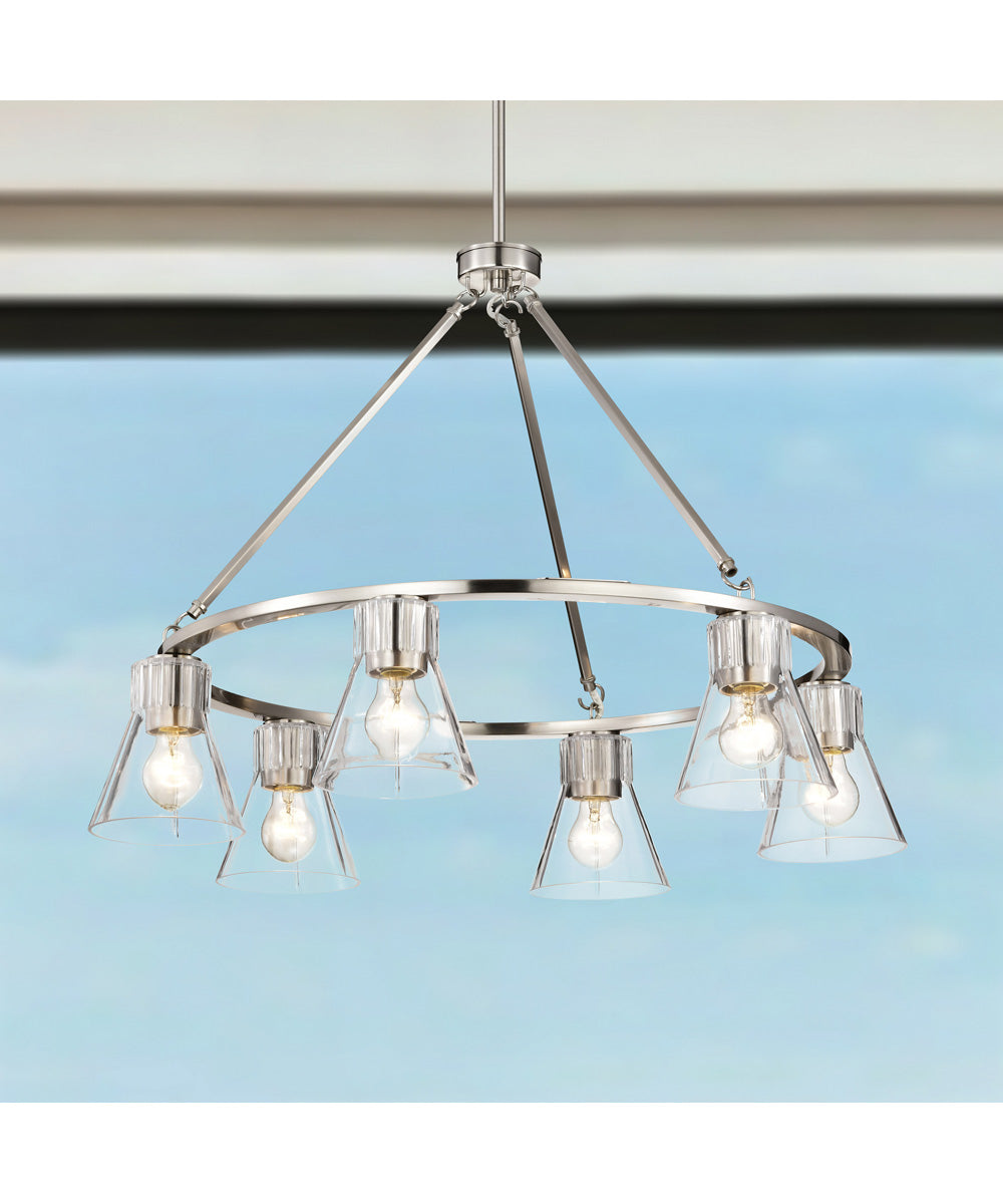 Gianna 6-Light Chandelier Brushed Nickel