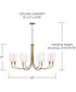 Adrian 8-Light Chandelier Aged Brass