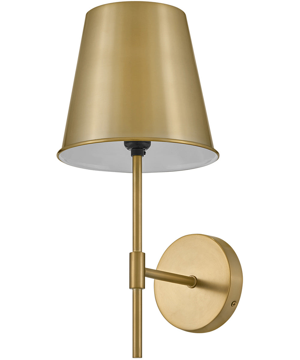 Blake 1-Light Medium Single Light Sconce in Lacquered Brass