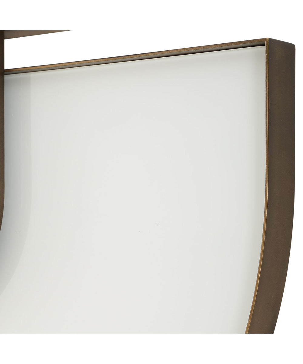 Encase Modern White Oval Mirror