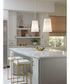 Clarion 1-Light Etched White Pendant P500430 Satin Brass
