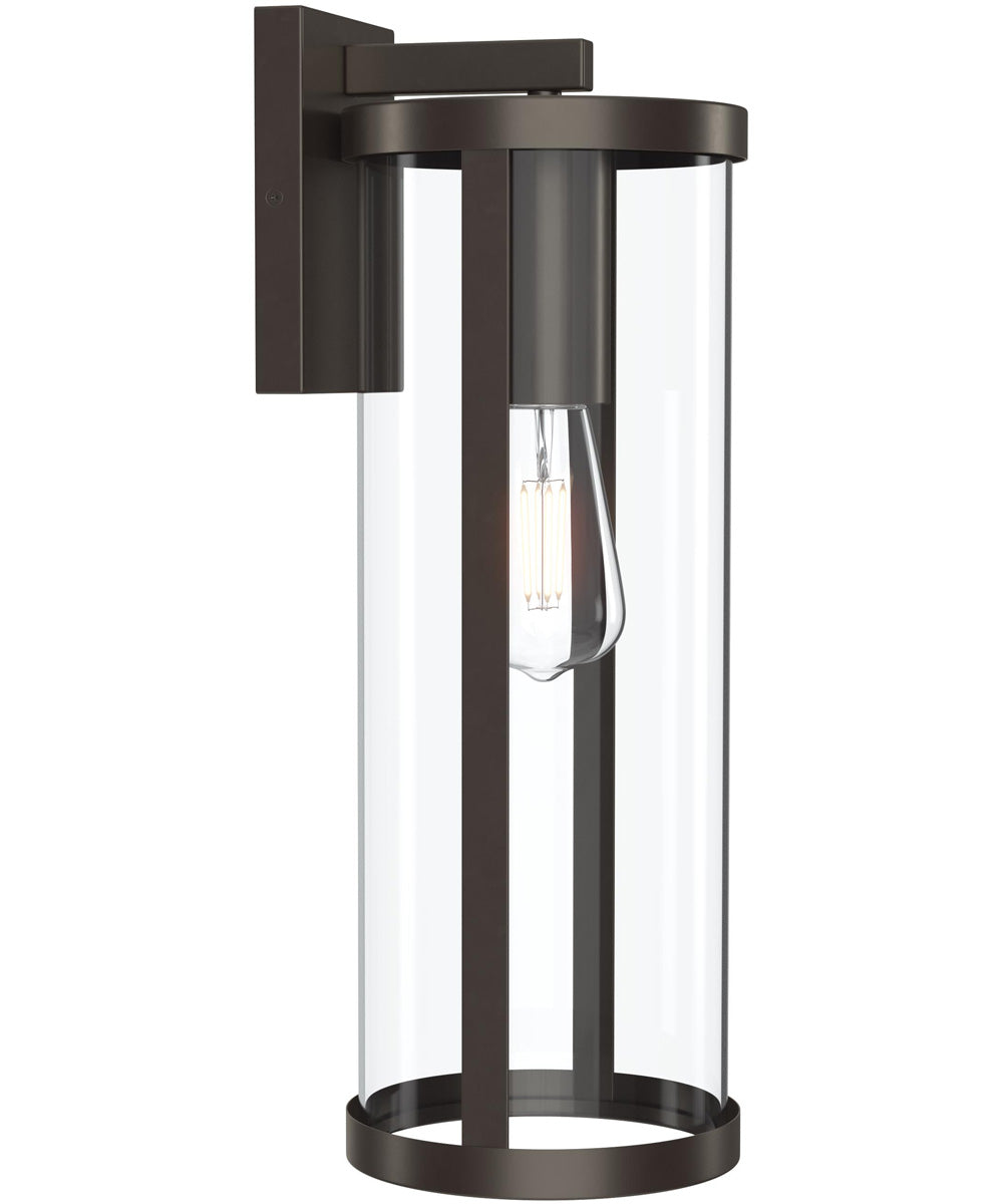 Kagen Extra Large Outdoor Wall Light with Clear Glass Panels Antique Bronze