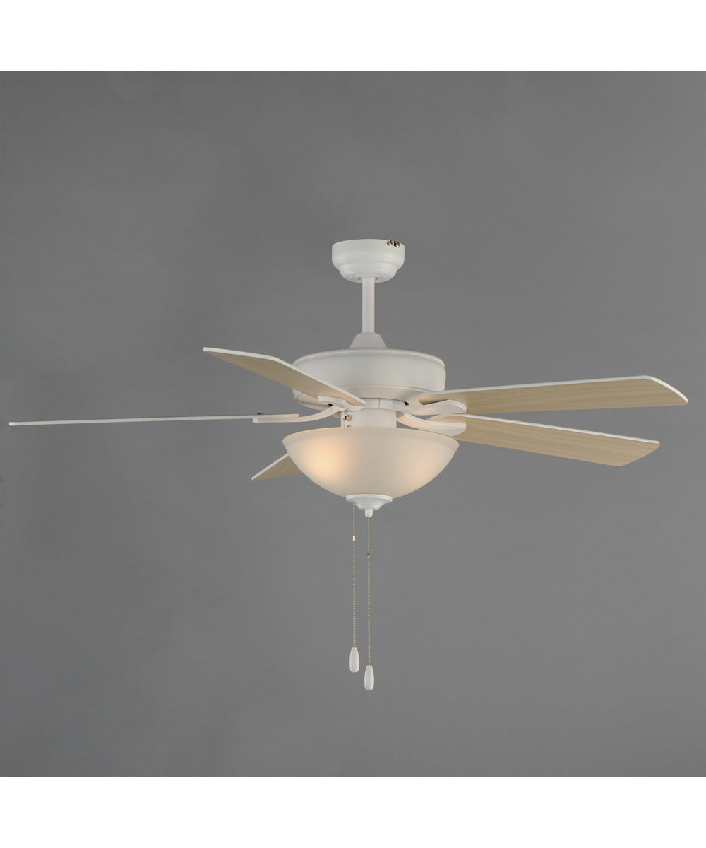 Super-Max 52 inch Ceiling Fan with 2-Light Kit Matte White