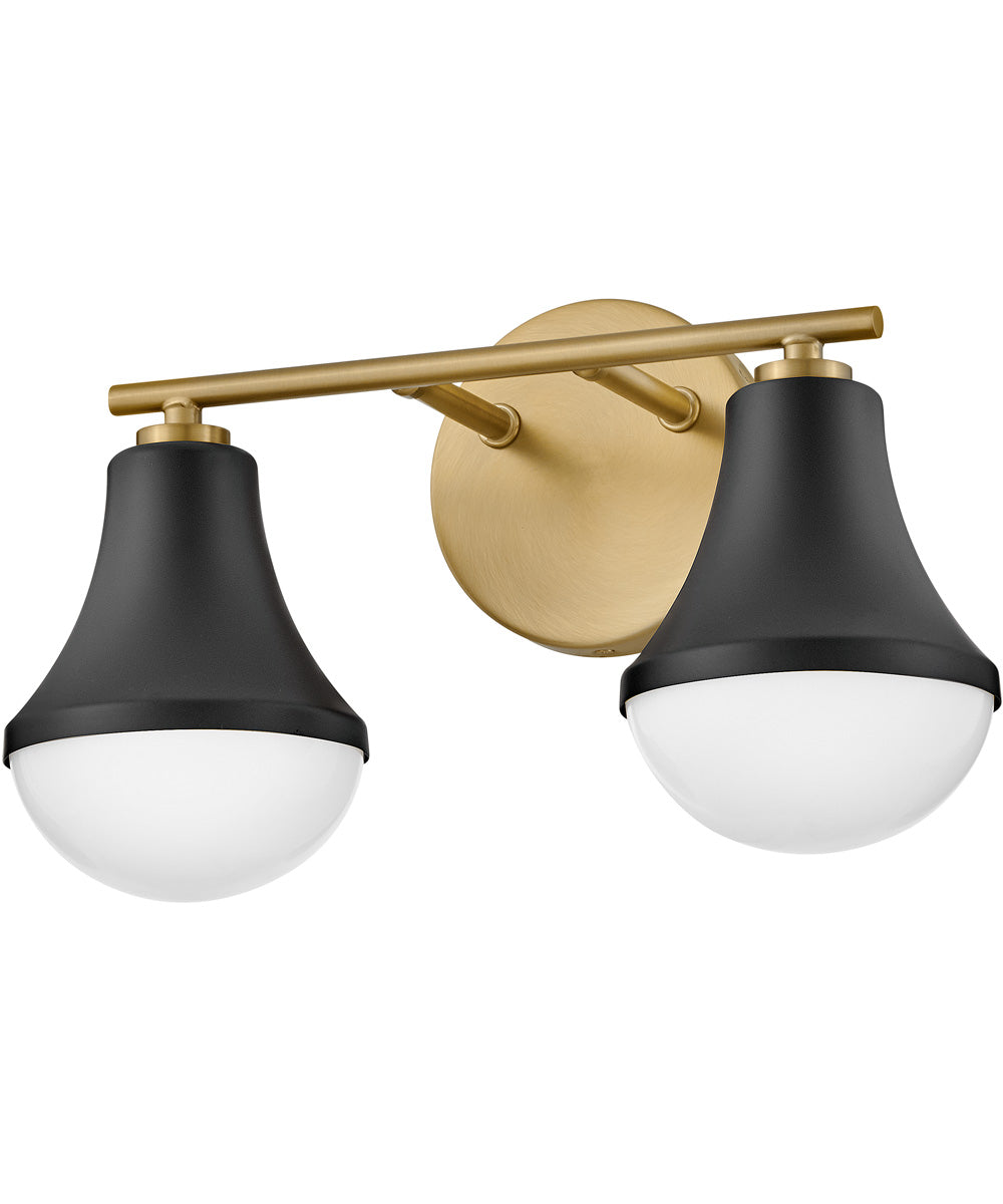 Haddie 2-Light Small Two Light Vanity in Black