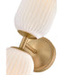 Ava 2-Light Medium Two Light Sconce in Lacquered Brass