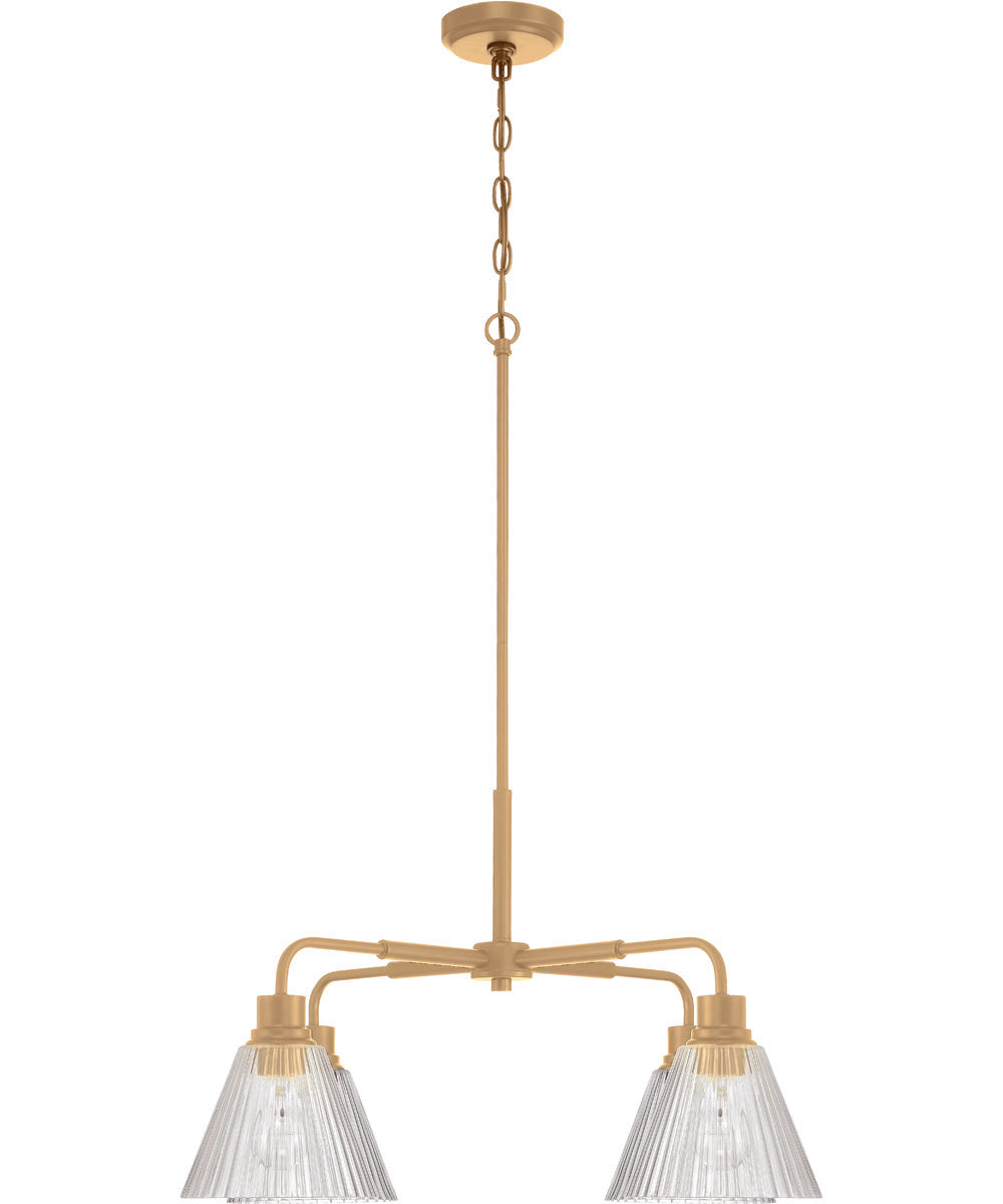 Pleated 4-Light Lighting Premium Bronze