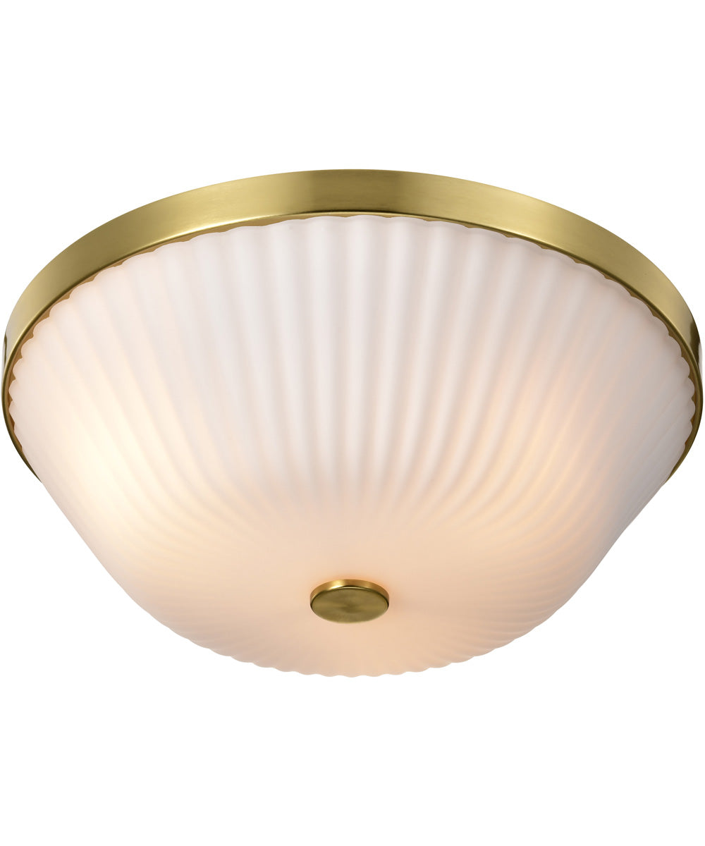 Royale 3-Light Close-to-Ceiling Burnished Brass