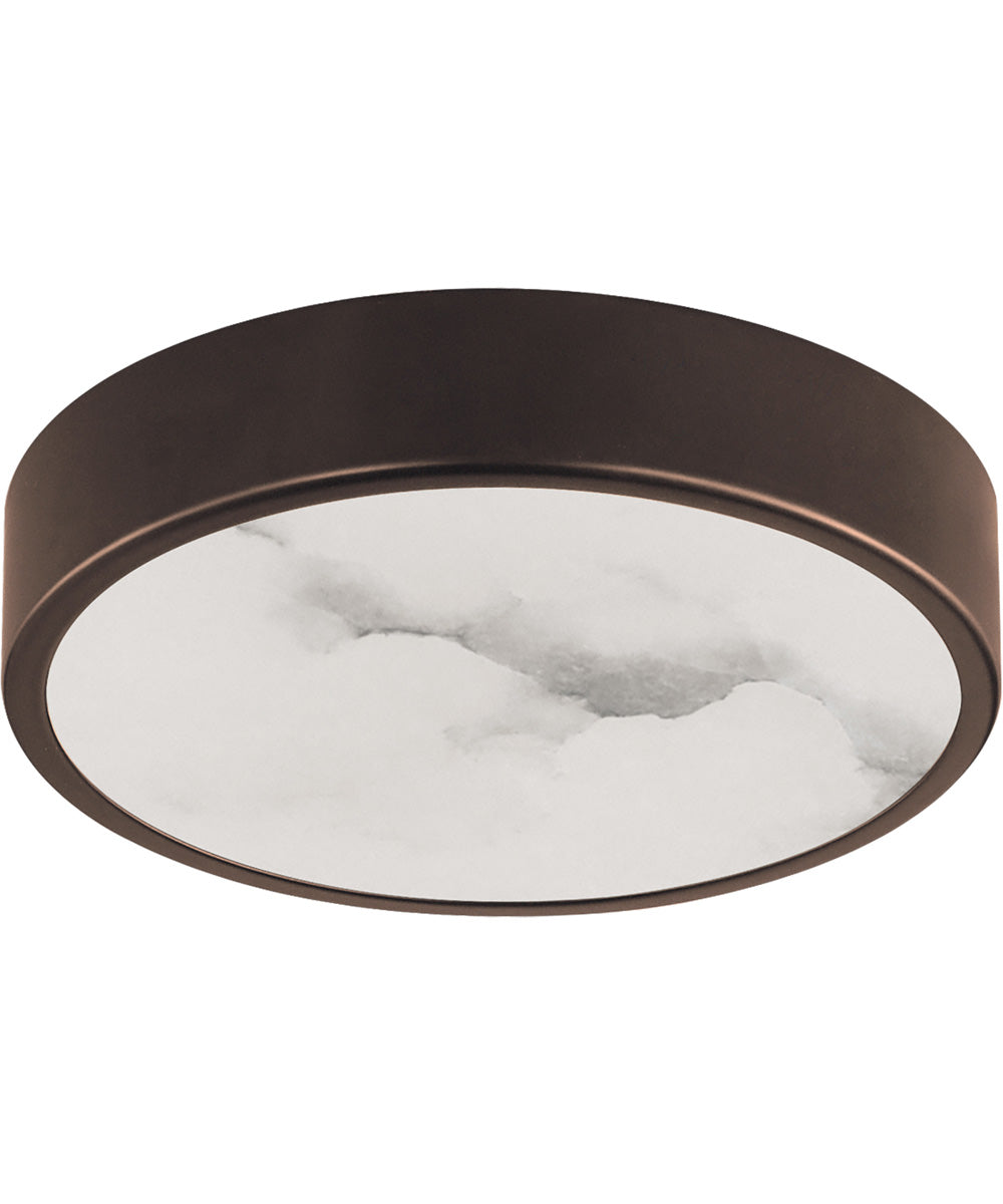 Slab 5.5 inch LED Alabaster Flush Mount Dark Bronze