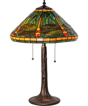 24" High Tiffany Dragonfly Table Lamp