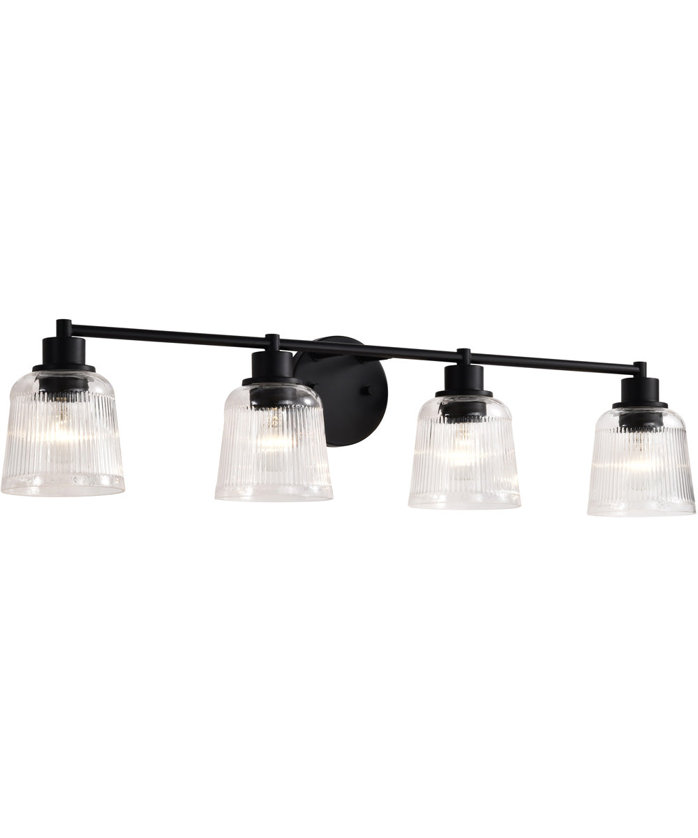 Grayson 4-Light Vanity & Wall Matte Black