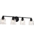 Grayson 4-Light Vanity & Wall Matte Black