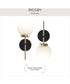 Rigsby 1-Light Wall Sconce Matte Black and Brushed Gold