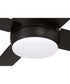 Kelsey 52" 4-blade Indoor Ceiling Fan 1-Light Fan Flat Black