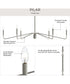 Pilar Extra Large 6-Light Chandelier Brushed Nickel