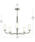 Mack 5-Light Chandelier with Layered Glass Shades Brushed Nickel