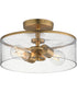 Livingston 2-Light Semi-Flush Mount Natural Aged Brass