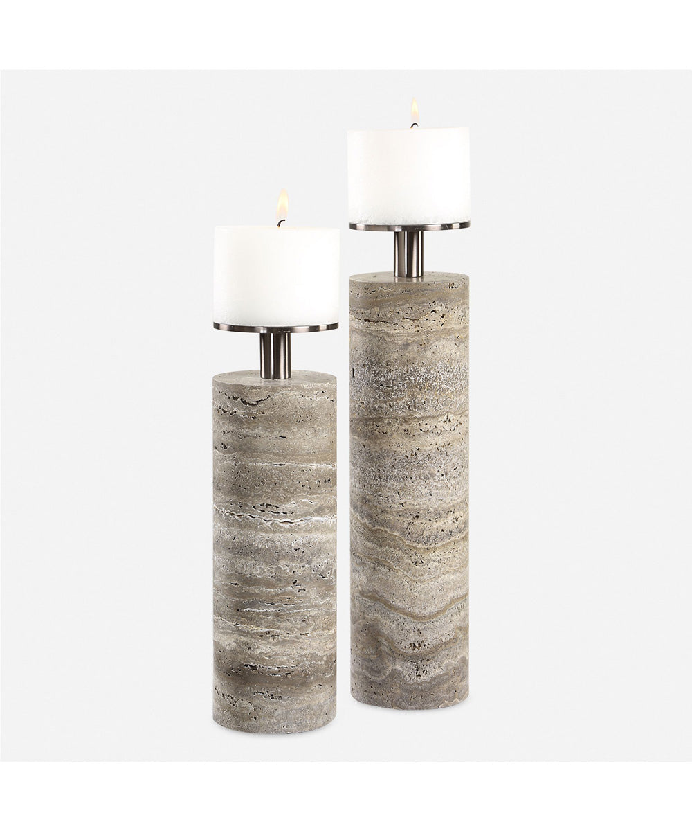 Shadowstone Candleholders Set of 2