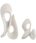 Silent Wave White Sculptures Set of 2