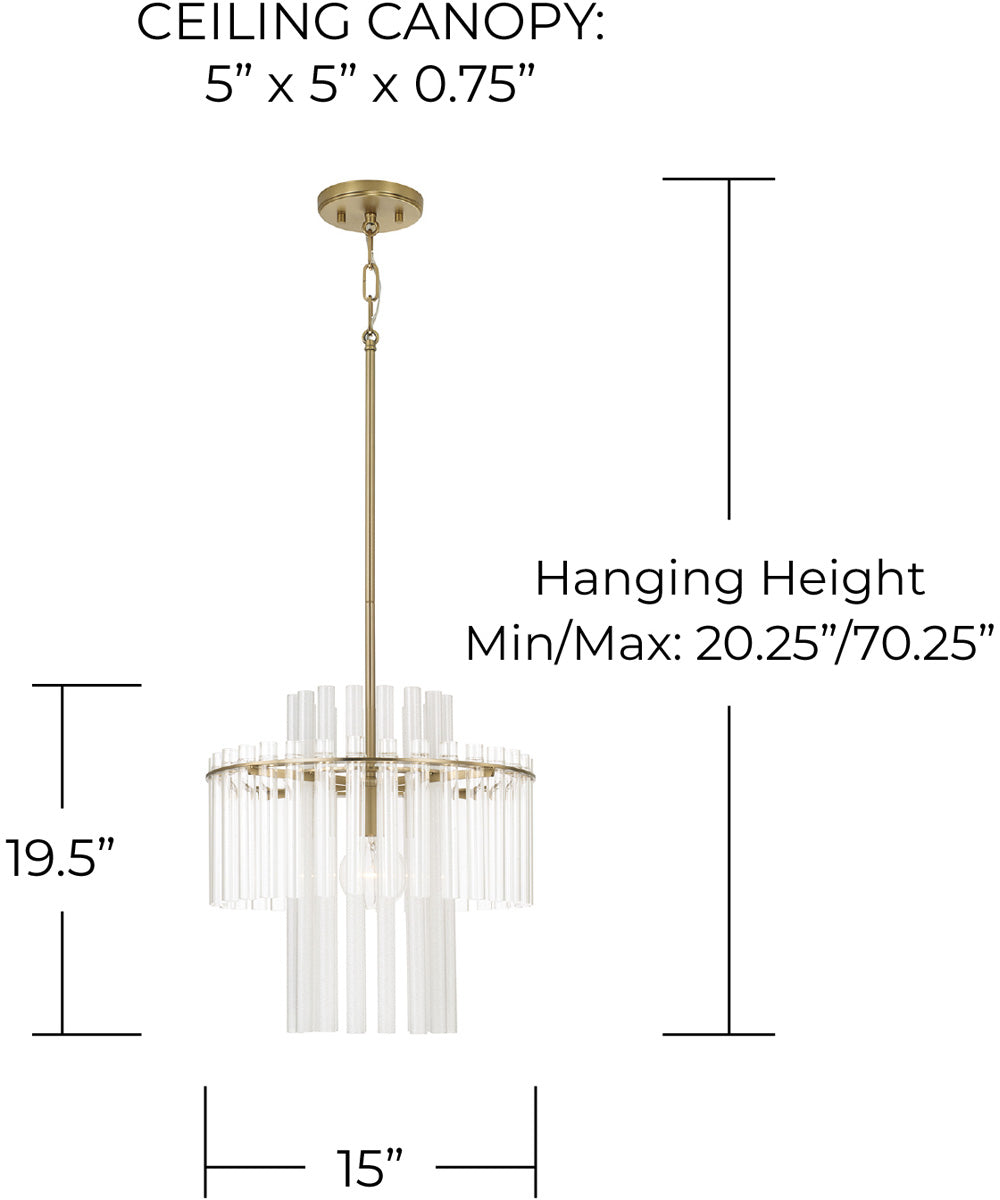 Blair 1-Light Pendant Aged Brass