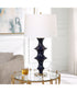 Coil Sculpted Blue Table Lamp