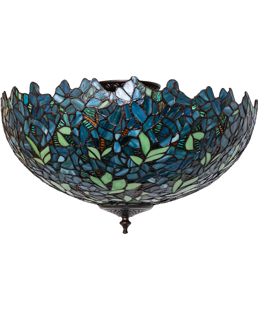 18" Wide Nightfall Wisteria Flushmount