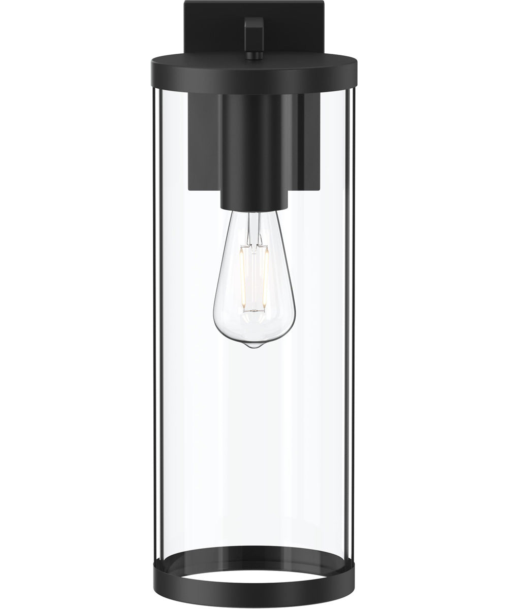 Kagen Extra Large Outdoor Wall Light with Clear Glass Panels Matte Black