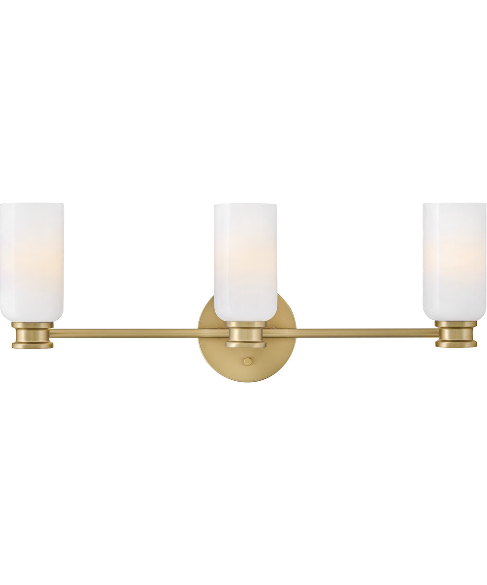 Naomi 3-Light Medium Three Light Vanity in Lacquered Brass