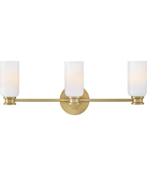 Naomi 3-Light Medium Three Light Vanity in Lacquered Brass
