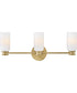 Naomi 3-Light Medium Three Light Vanity in Lacquered Brass