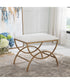Accent Stool in Antique Brusehd Brass with Cushion