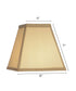 4x8x7 Tan Silk Shantung Tapered Square Hardback Lampshade